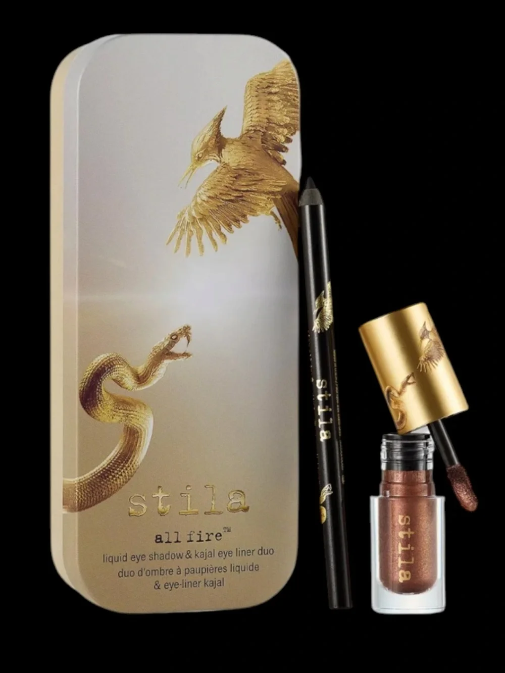 Stila Hunger Games All Fire Duo - Bronze Liquid Eyeshadow & Black Kajal Eyeliner